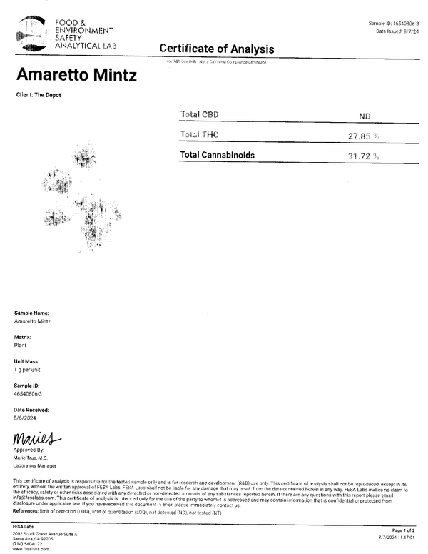 Ounce Special - Amaretto Mintz - Sativa - 29% THCa