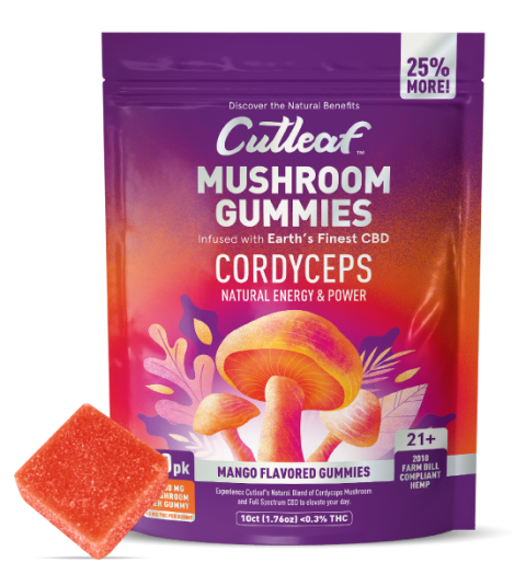 Mushroom Gummies - Cordyceps:CBD:THC - Mango
