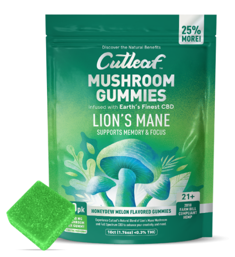 Mushroom Gummies - Lion's Mane:CBD:THC - Honeydew Melon
