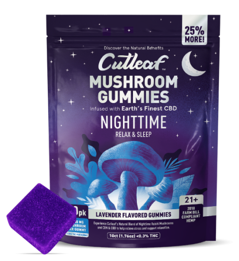 Mushroom Gummies - Nighttime CBD:CBN:THC - Lavender