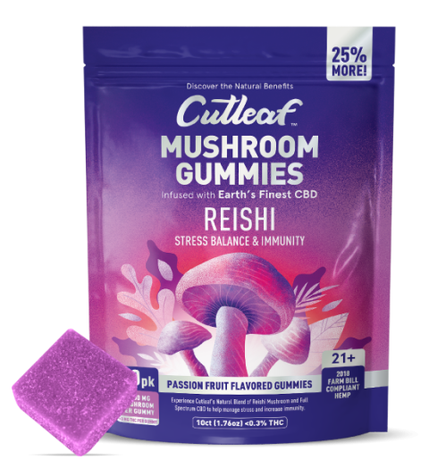 Mushroom Gummies - Reishi:CBD:THC - Passion Fruit