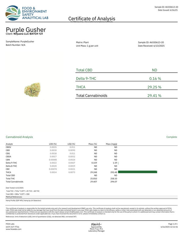 Purple Gushers - Hybrid - 29% THCa